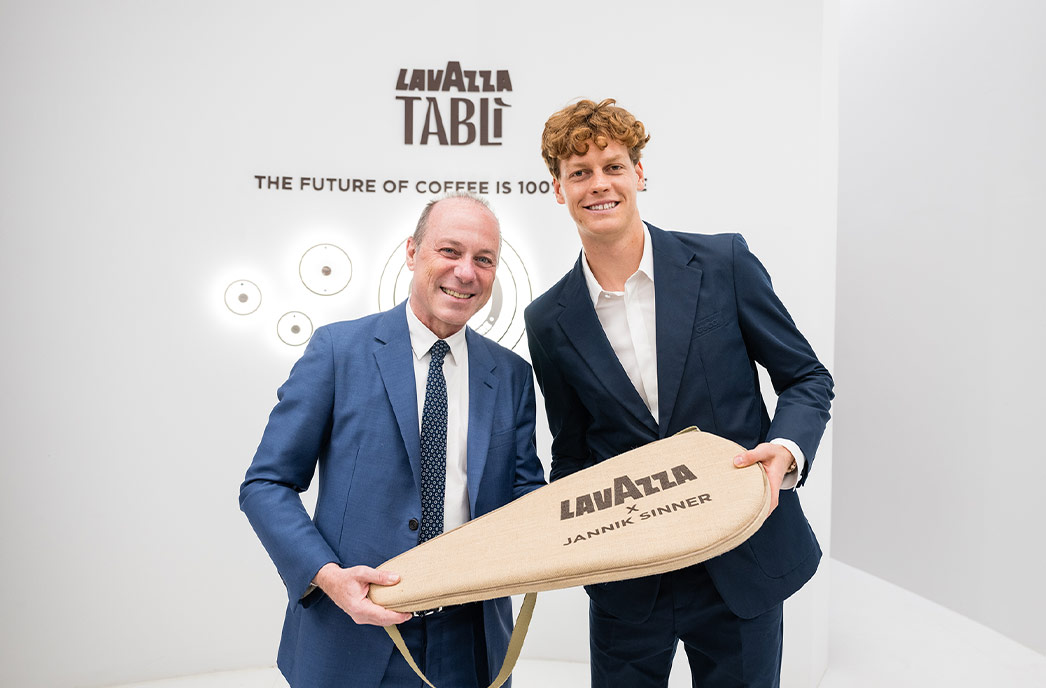 Jannik Sinner and Giuseppe Lavazza